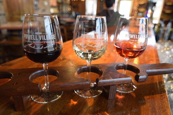 Powell Village Winery flight